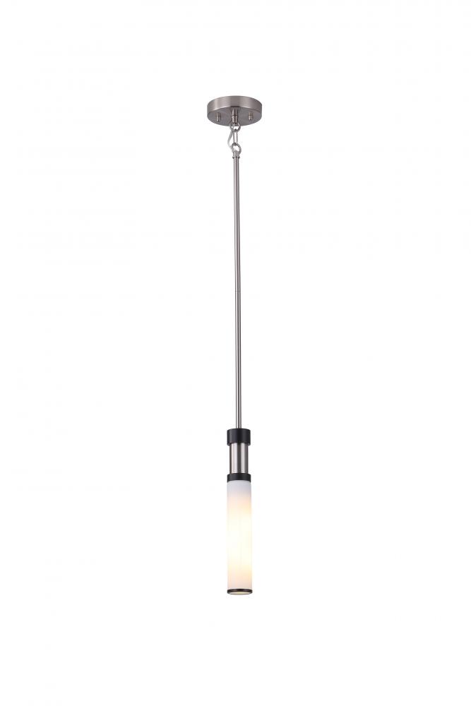 13" High 1 Light Single pendant light With 1x25 W E26 medium base frame in Satin Nickel